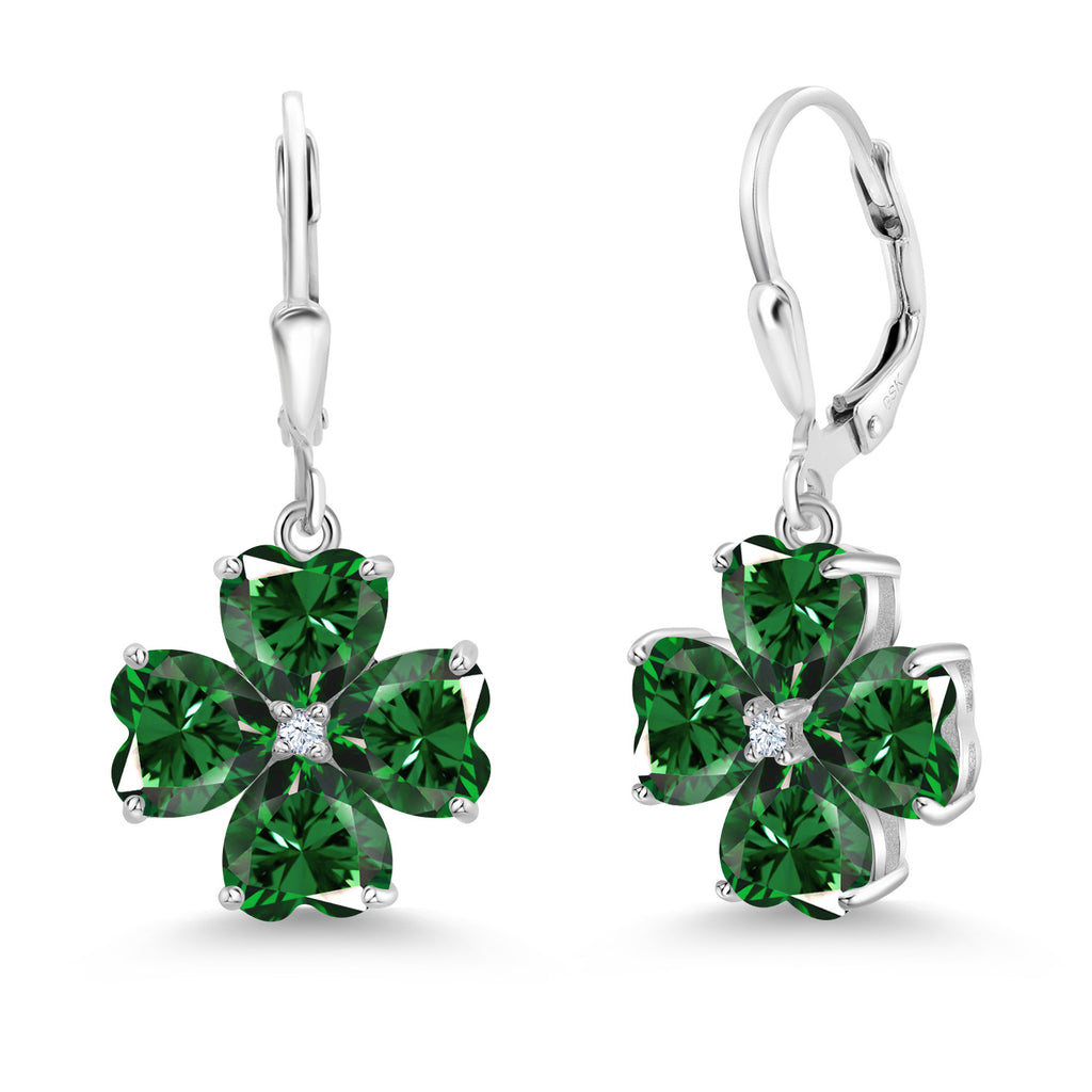 Nano Emerald - May_Earrings in 925 Sterling Silver