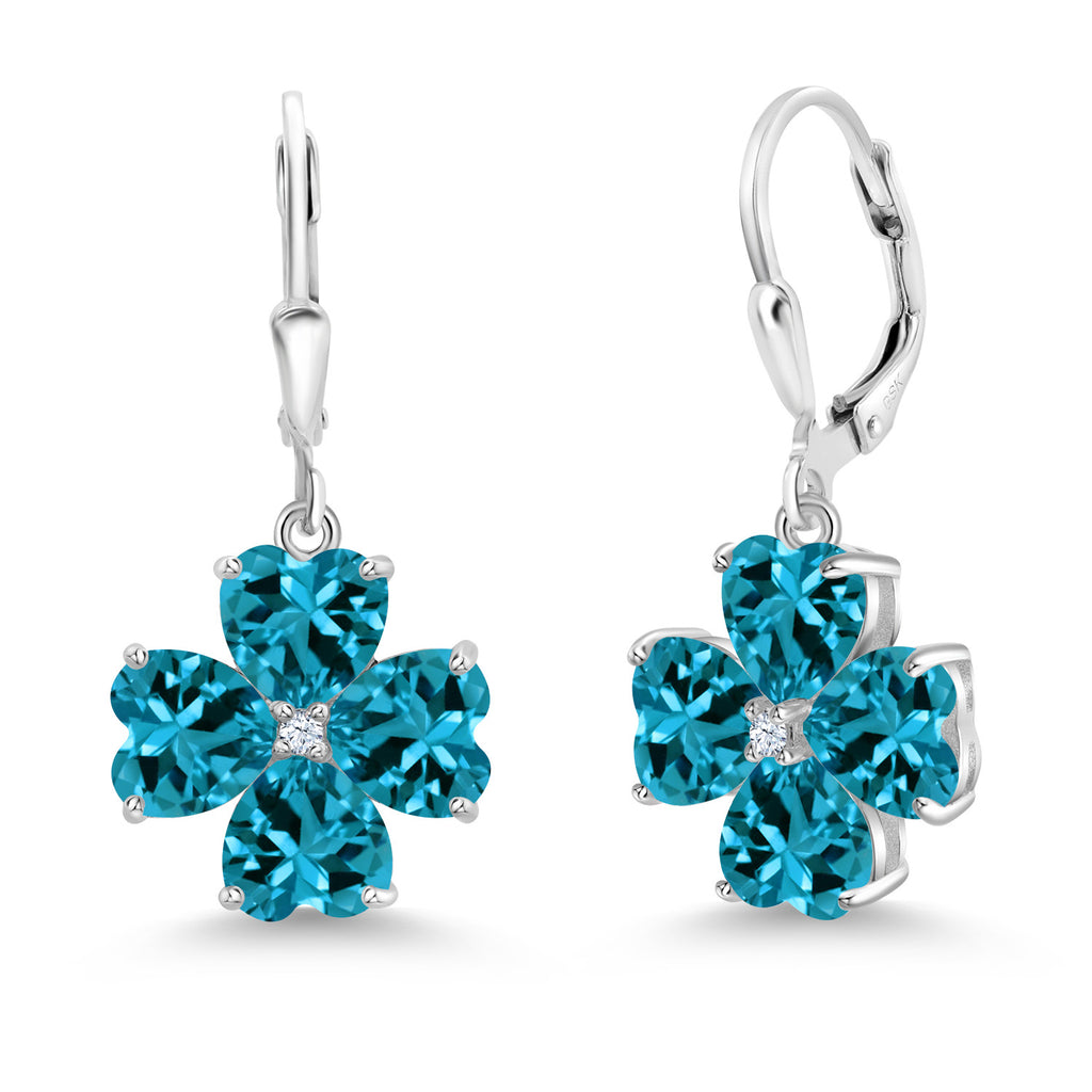 London Blue Topaz - November_Earrings in 925 Sterling Silver