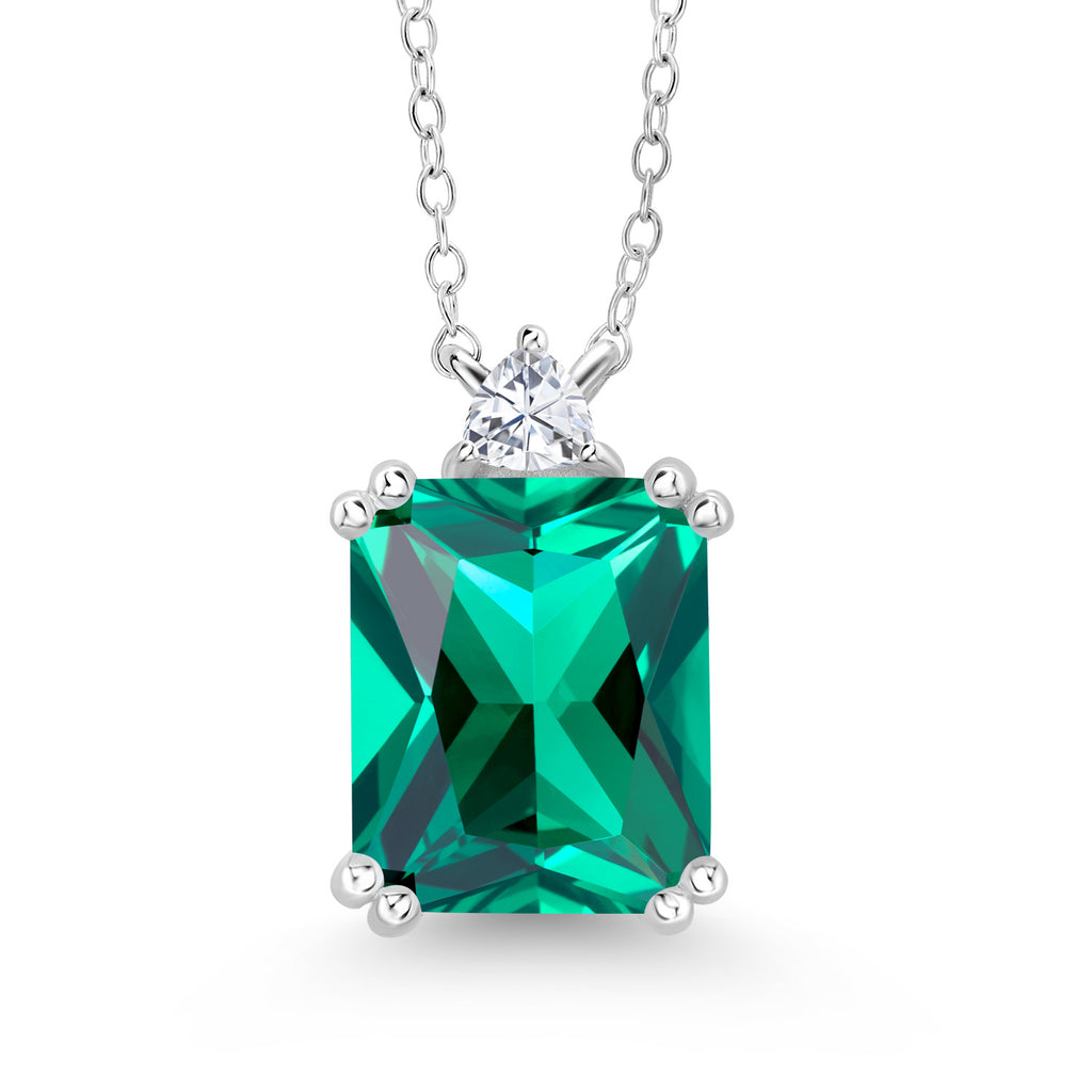 Nano Emerald - May_Necklace in 925 Sterling Silver