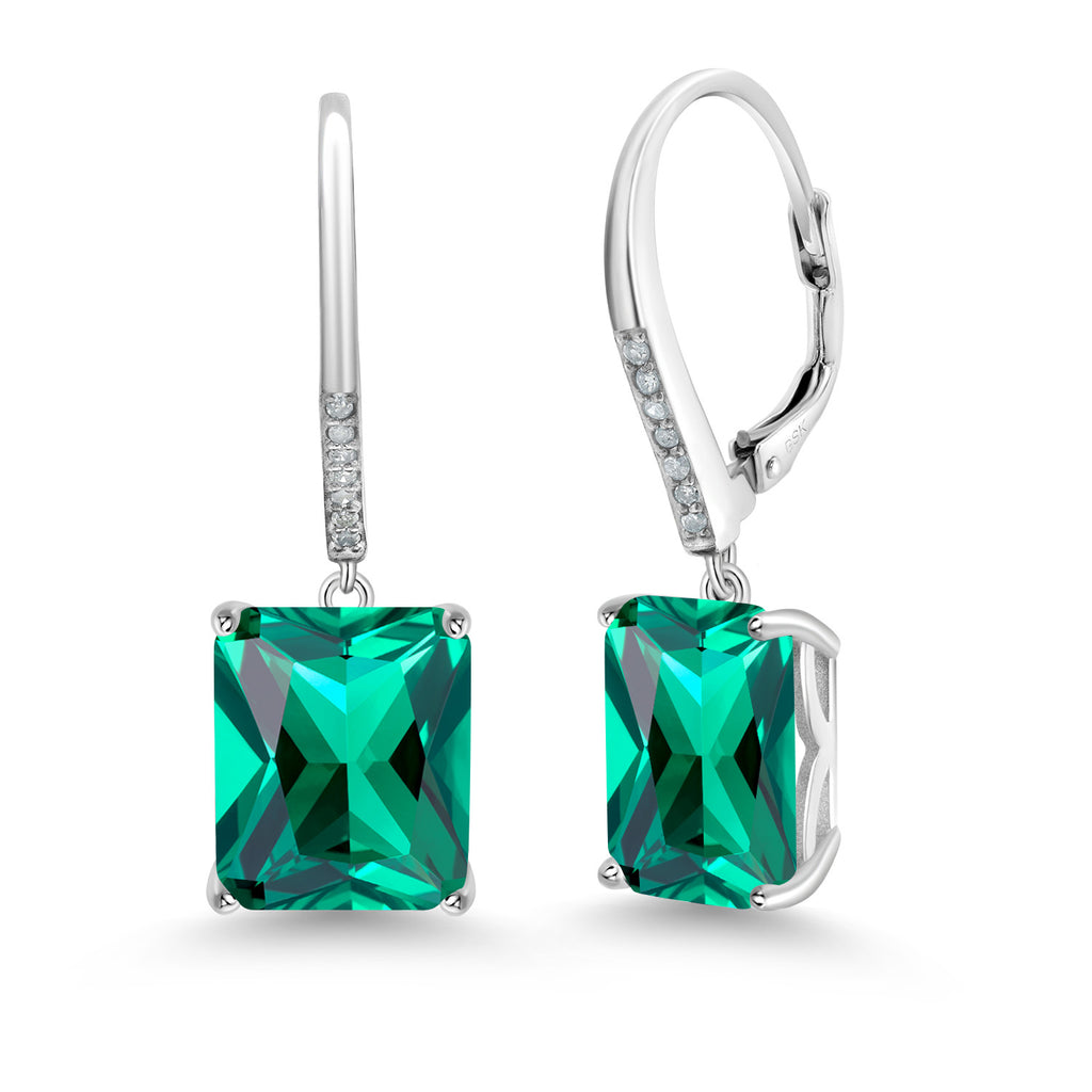 Nano Emerald - May_925 Sterling Silver_Earrings in 925 Sterling Silver