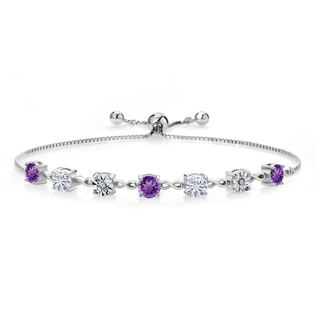 Amethyst - February_925 Sterling Silver_Bracelet in 925 Sterling Silver