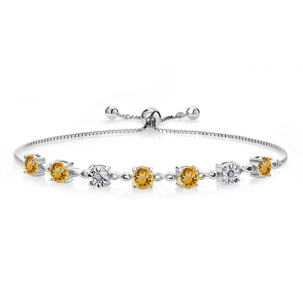 Citrine - November_925 Sterling Silver_Bracelet in 925 Sterling Silver