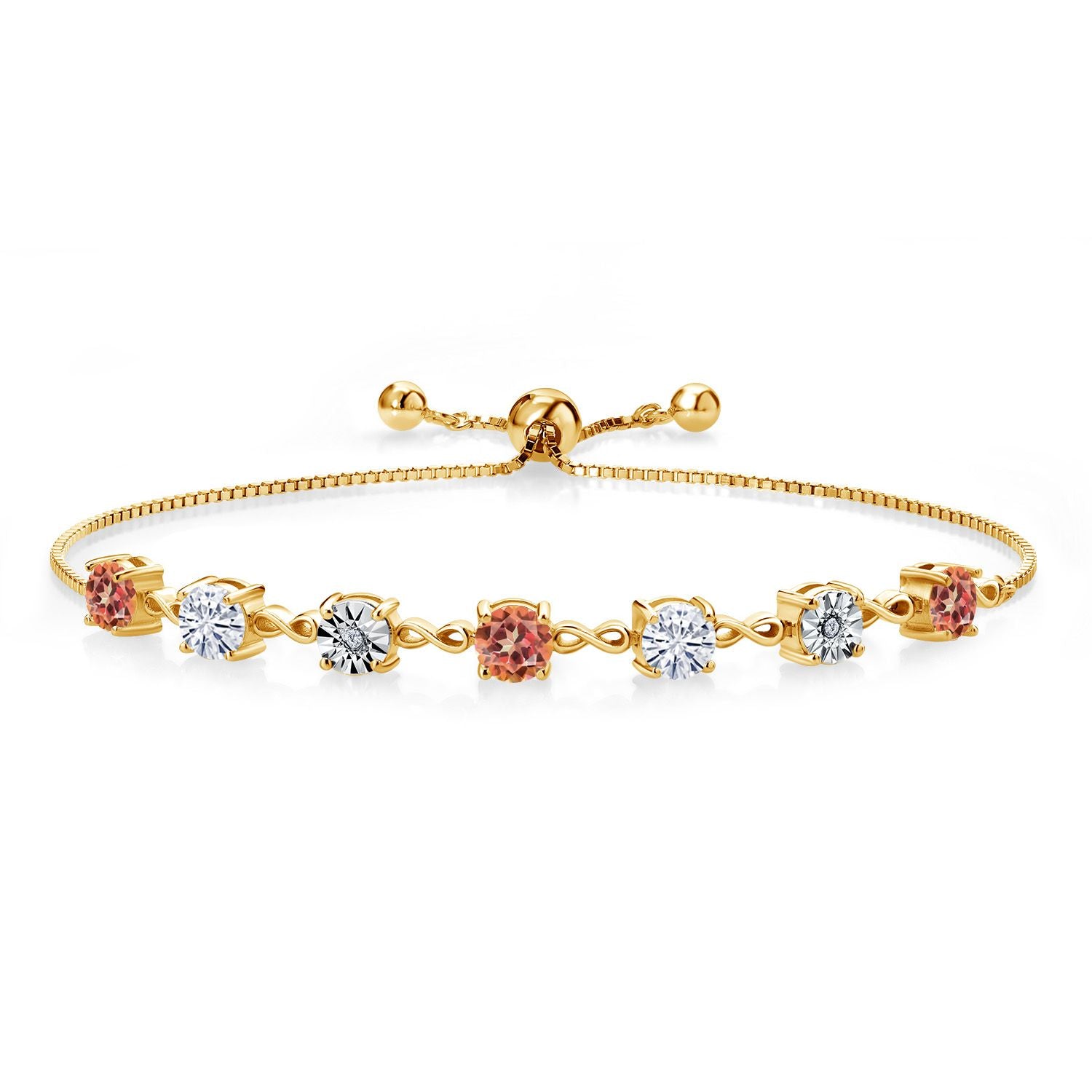 Ecstasy Mystic Topaz_925 Yellow Gold Plated Silver_Bracelet in 925 Yellow Gold Plated Silver
