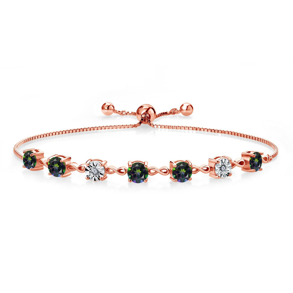 Green Mystic Topaz_925 Rose Gold Plated Silver_Bracelet in 925 Rose Gold Plated Silver
