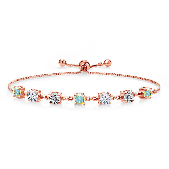 Mercury Mist Mystic Topaz_925 Rose Gold Plated Silver_Bracelet in 925 Rose Gold Plated Silver