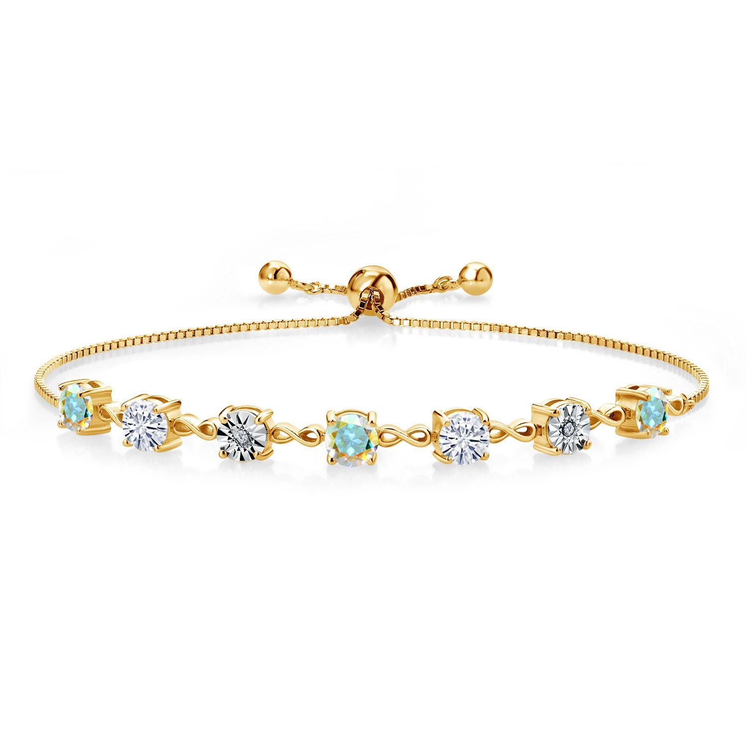 Mercury Mist Mystic Topaz_925 Yellow Gold Plated Silver_Bracelet in 925 Yellow Gold Plated Silver
