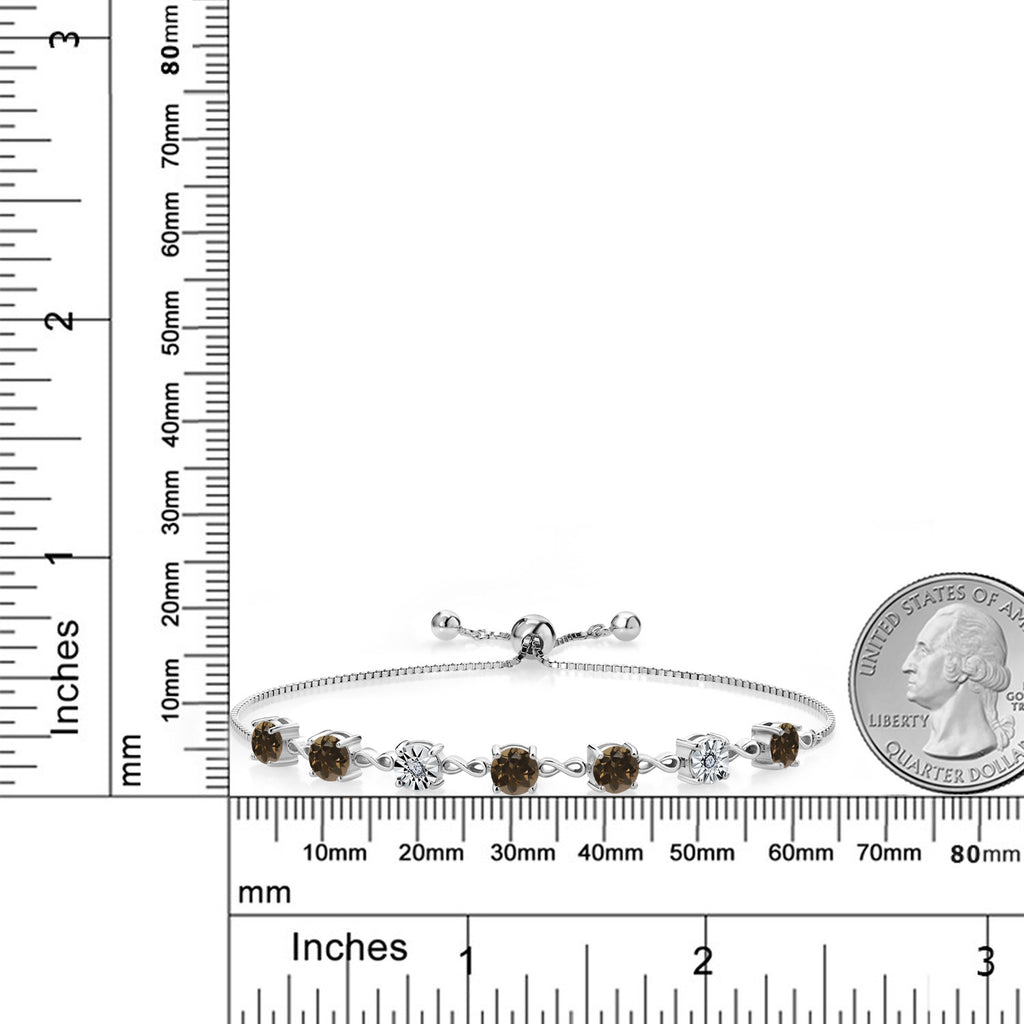 Brown and G - H_925 Sterling Silver_Bracelet in 925 Sterling Silver
