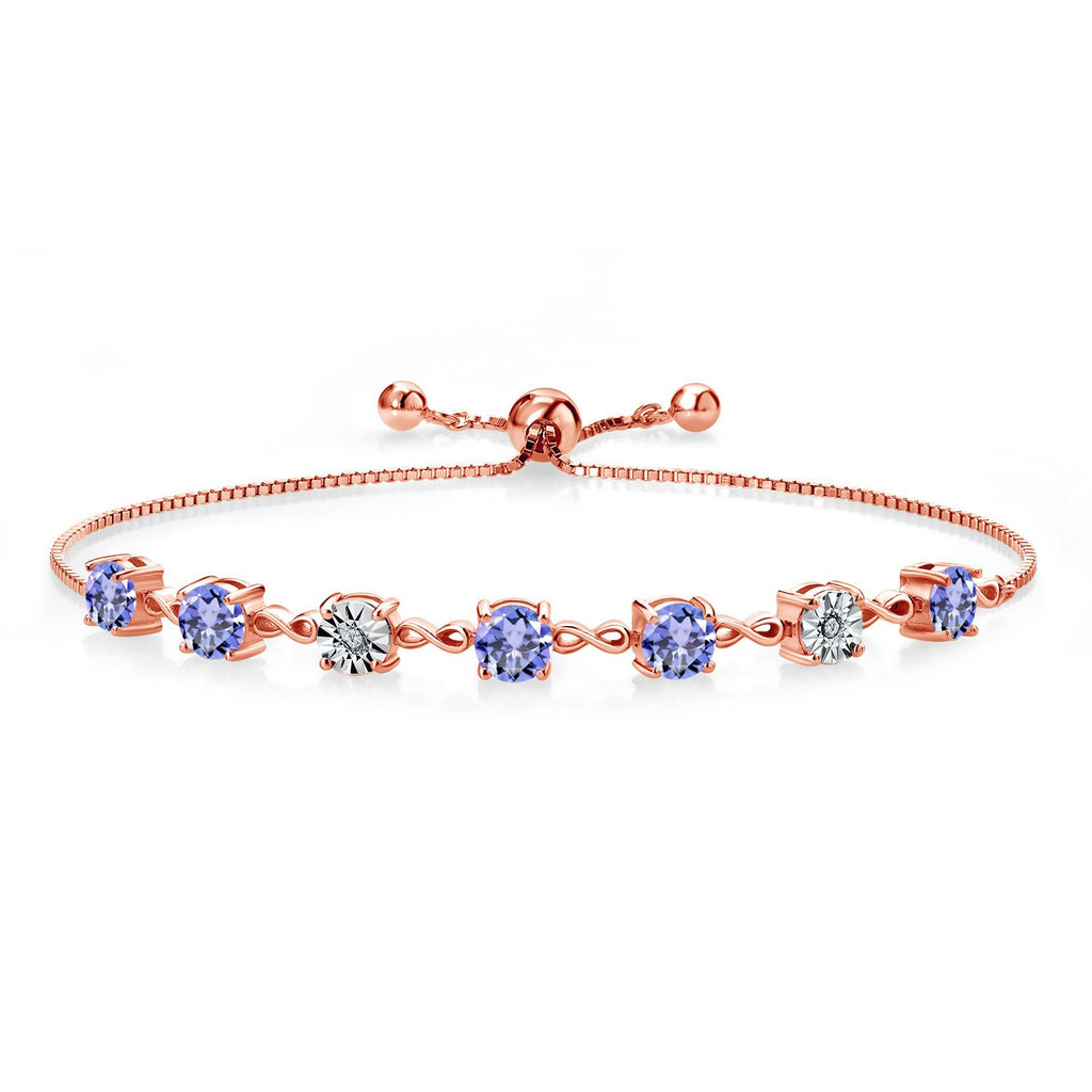 Tanzanite - December_925 Rose Gold Plated Silver_Bracelet in 925 Rose Gold Plated Silver
