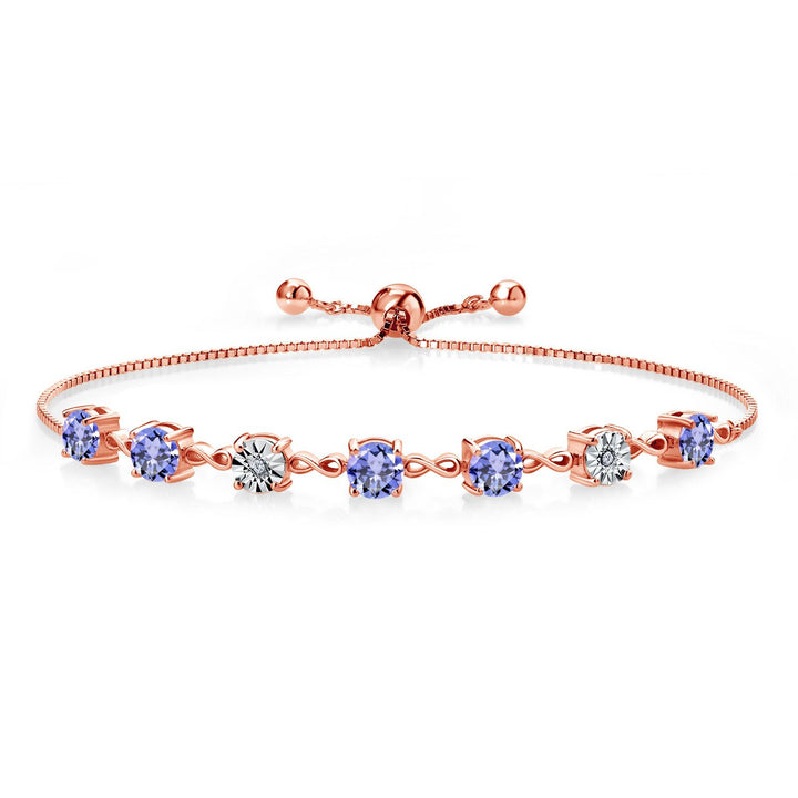 Tanzanite - December_925 Rose Gold Plated Silver_Bracelet in 925 Rose Gold Plated Silver