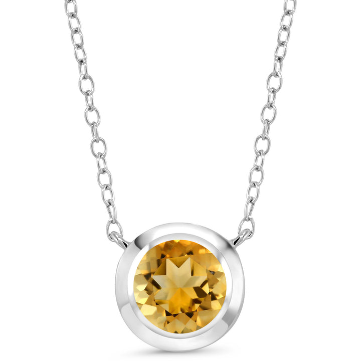 Citrine - November_Necklace in 925 Sterling Silver