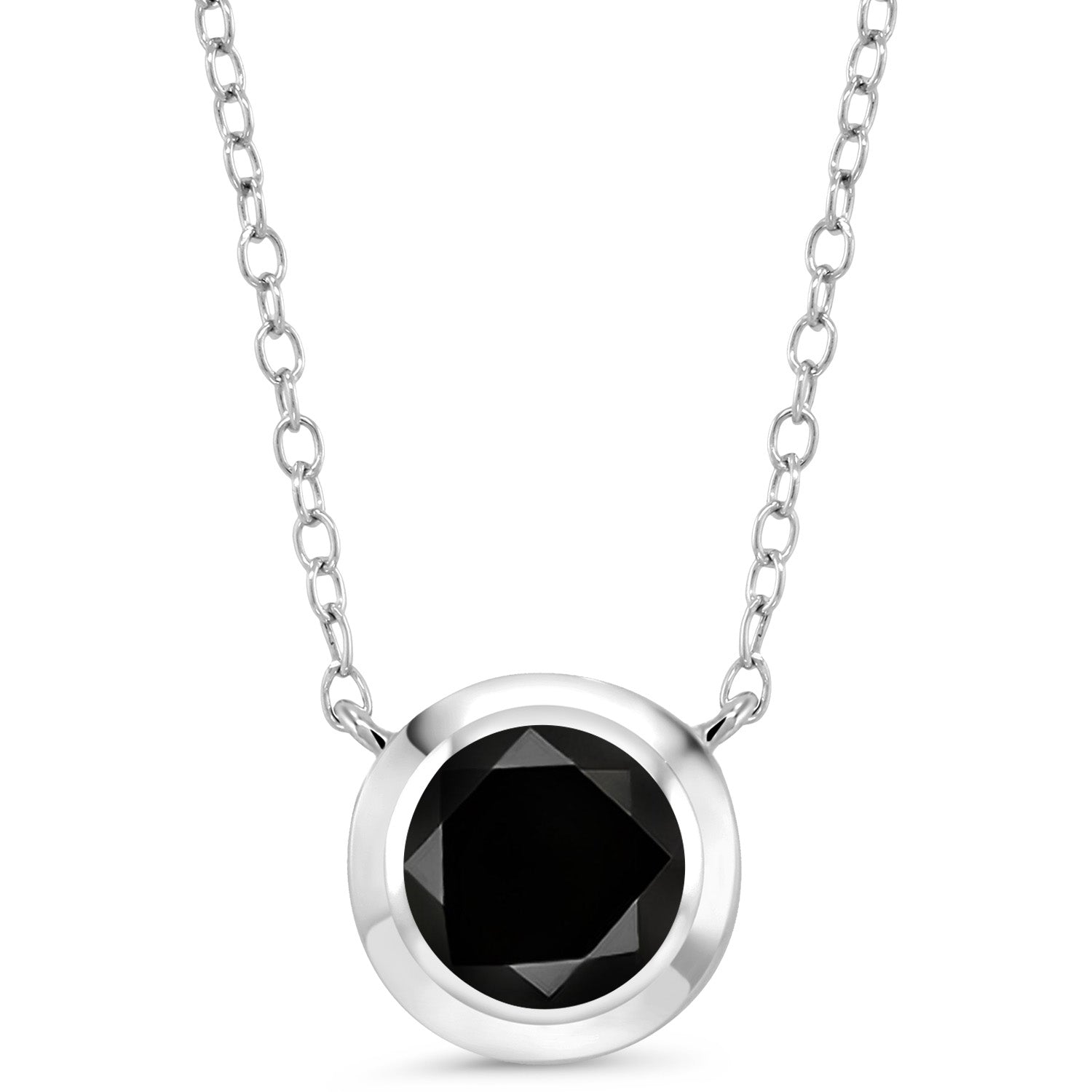 Black Diamond - April_Necklace in 925 Sterling Silver