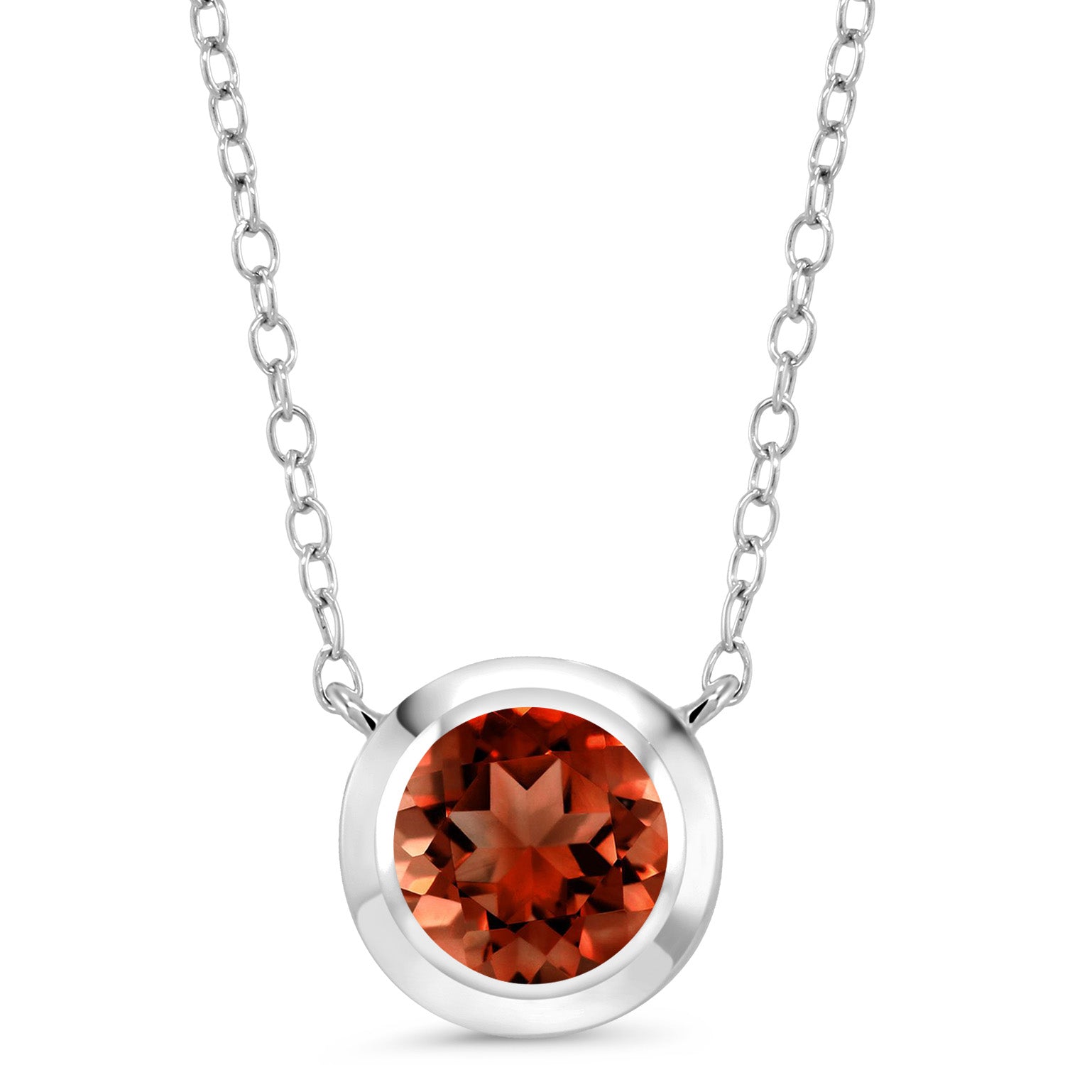 Garnet - January_Necklace in 925 Sterling Silver