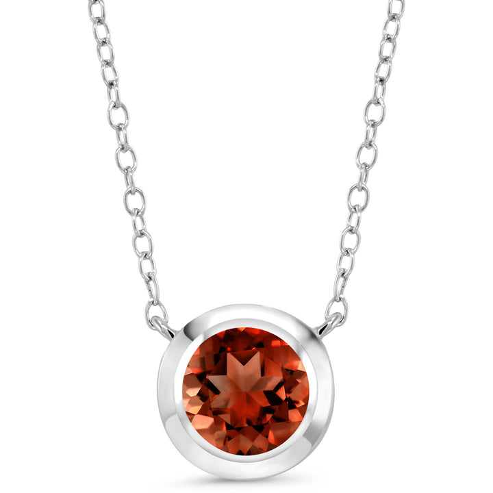 Garnet - January_Necklace in 925 Sterling Silver