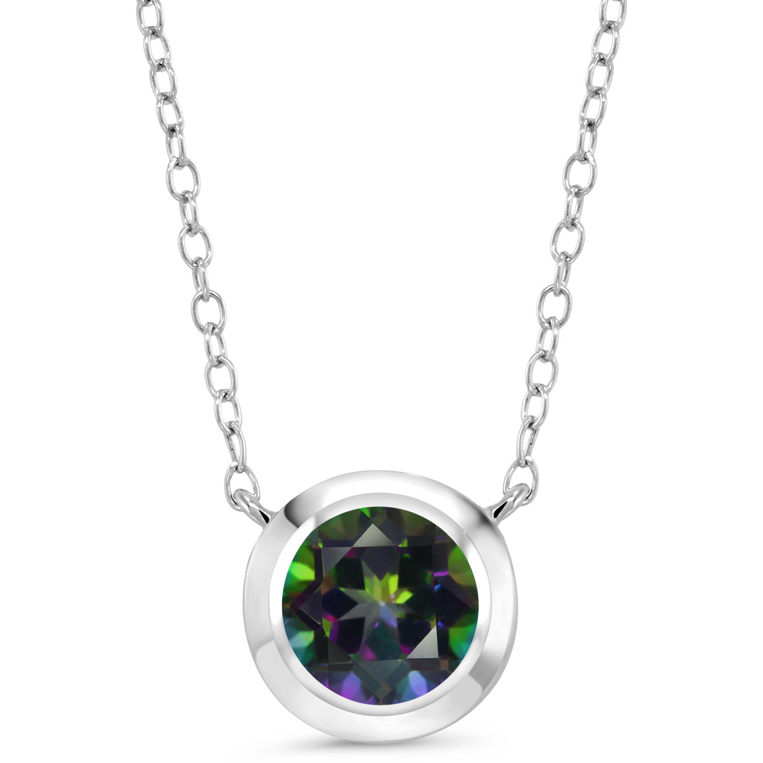 Green Mystic Topaz_Necklace in 925 Sterling Silver