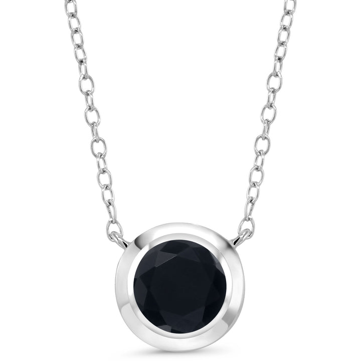 Onyx - December_Necklace in 925 Sterling Silver
