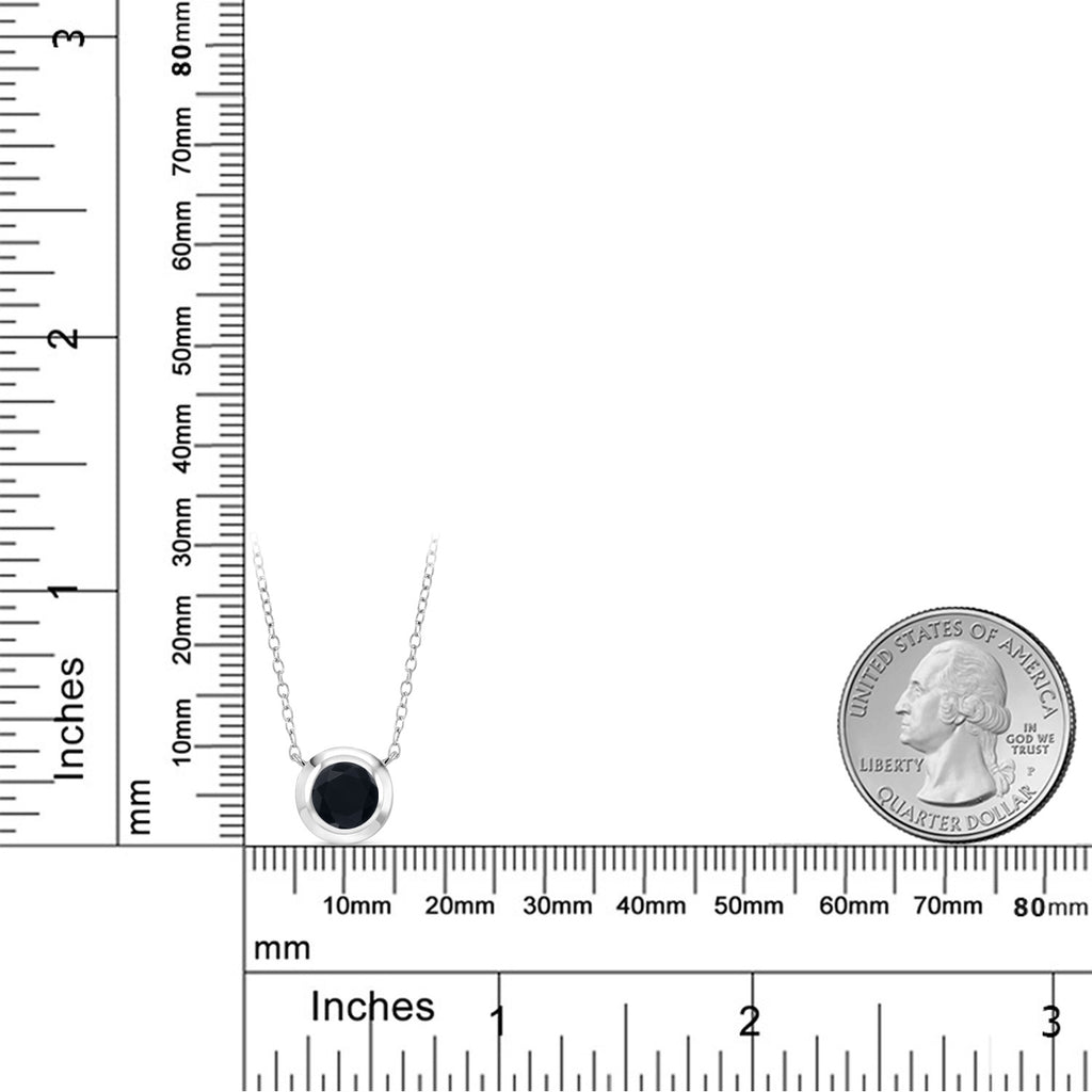 Onyx - December_Necklace in 925 Sterling Silver