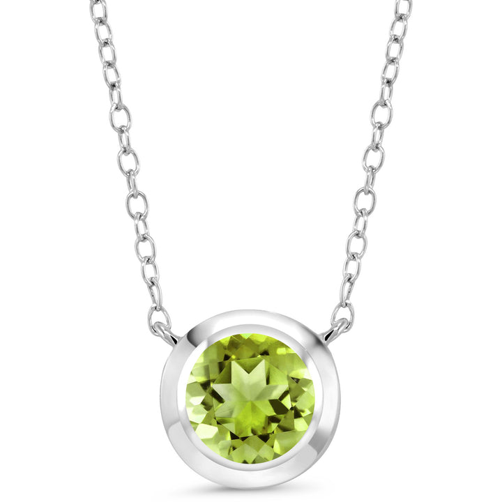 Peridot - August_Necklace in 925 Sterling Silver