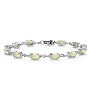 Ethiopian Opal - October_Bracelet in 925 Sterling Silver