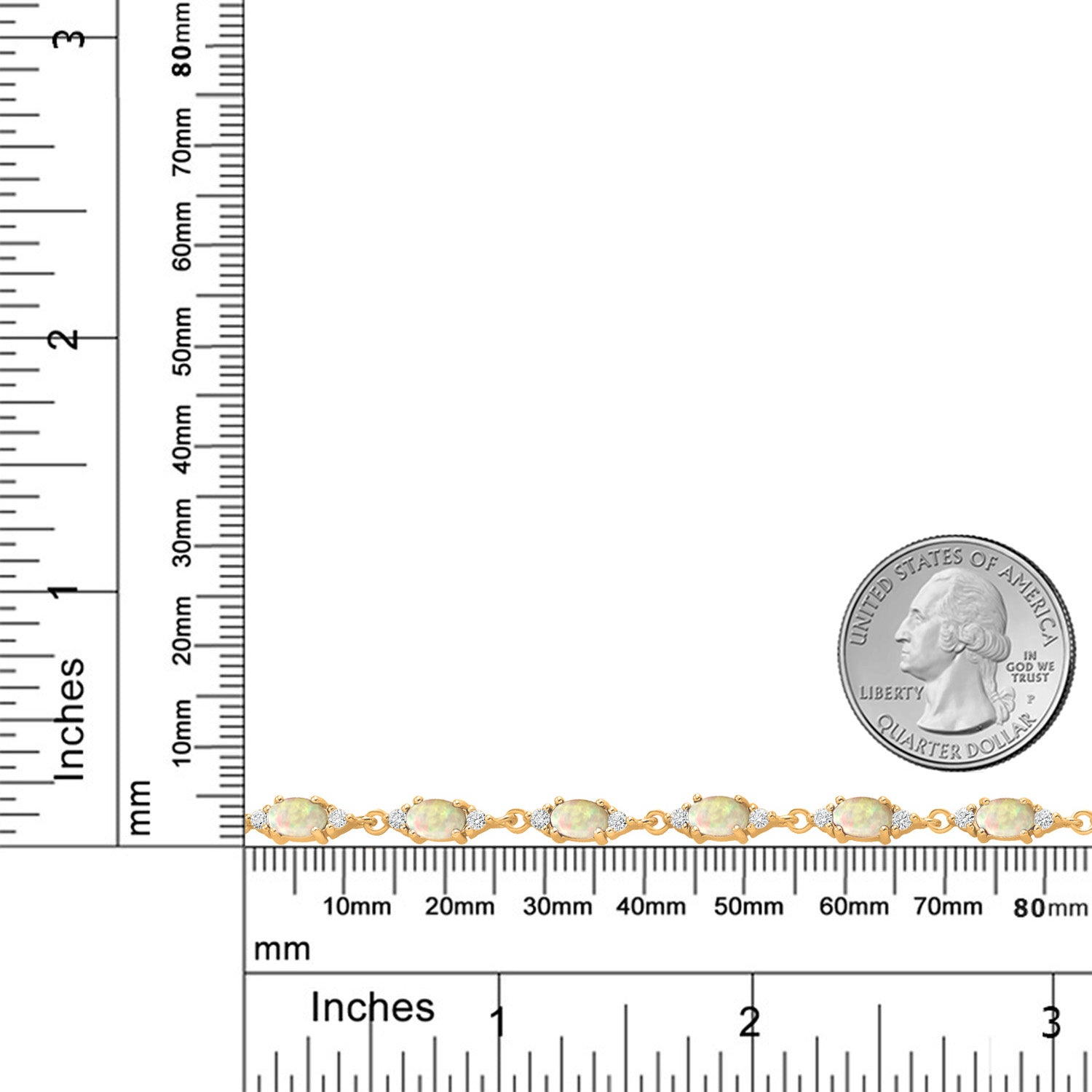 Ethiopian Opal - October_Bracelet in 925 Yellow Gold Plated Silver