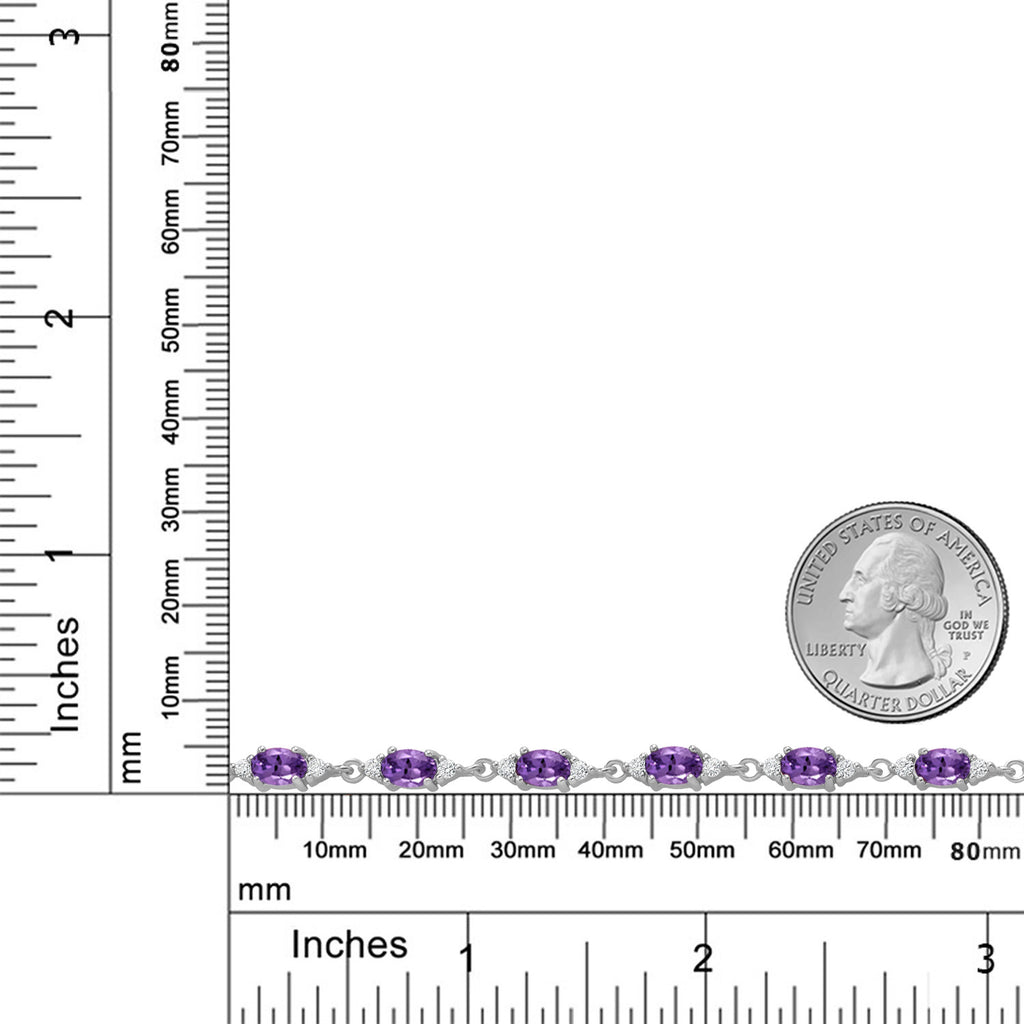 Amethyst - February_Bracelet in 925 Sterling Silver