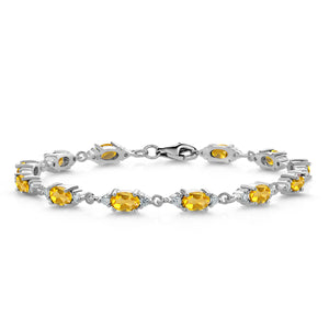 Citrine - November_Bracelet in 925 Sterling Silver