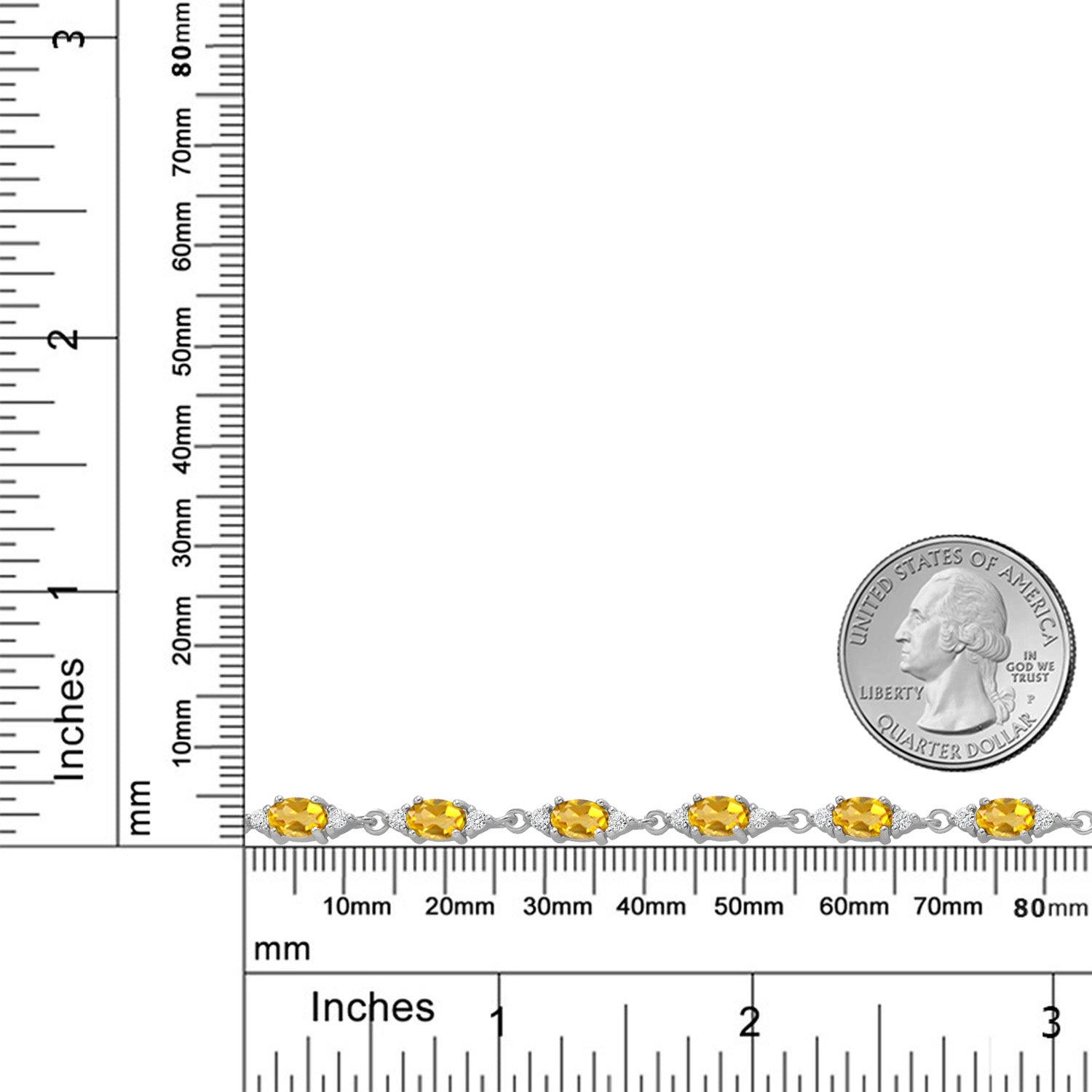 Citrine - November_Bracelet in 925 Sterling Silver