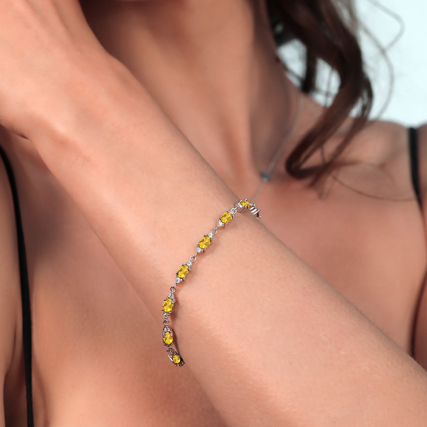 Citrine - November_Bracelet in 925 Sterling Silver