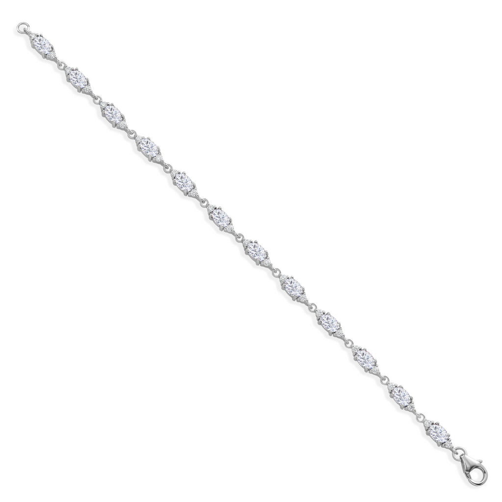 Moissanite - April_Bracelet in 925 Sterling Silver