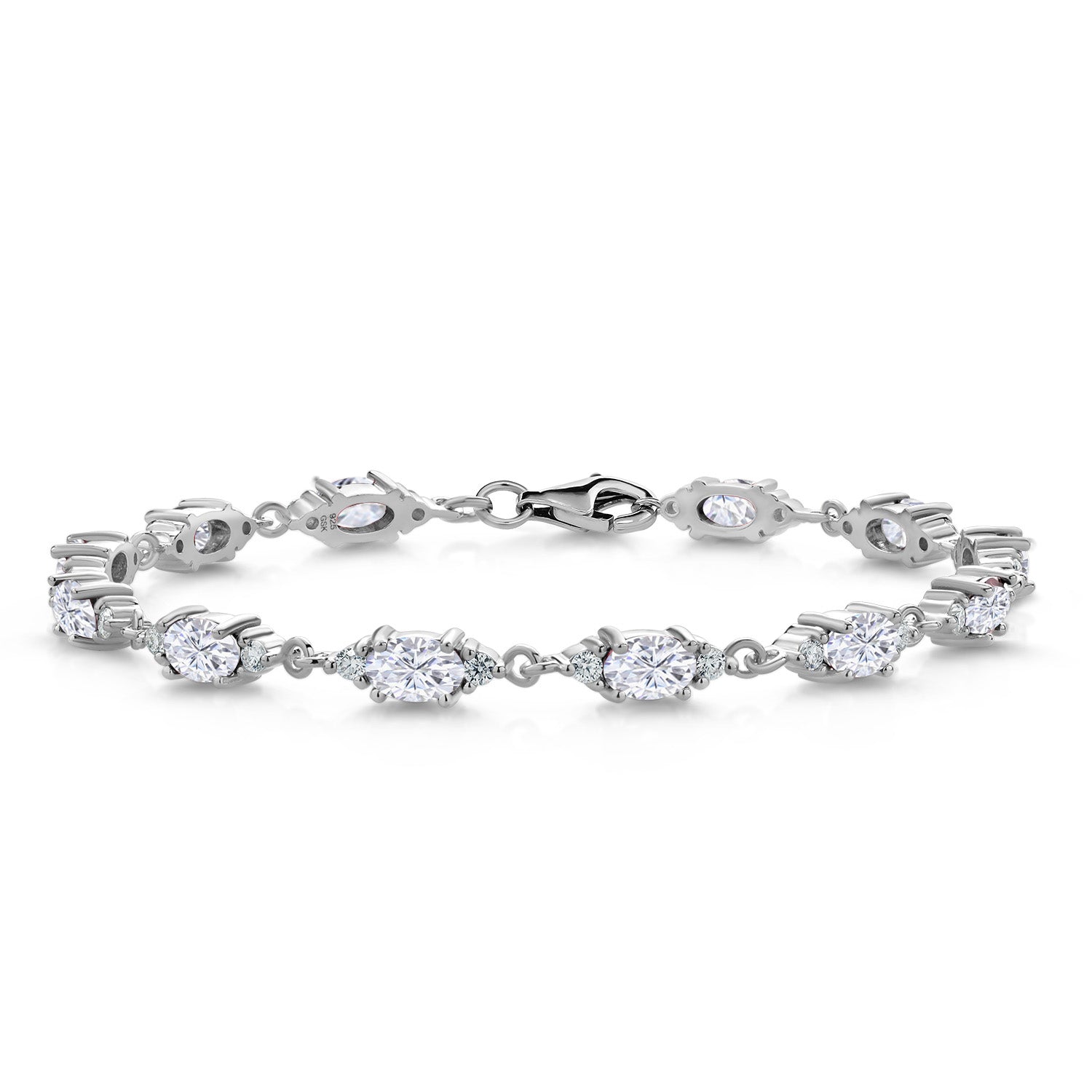 Moissanite - April_Bracelet in 925 Sterling Silver