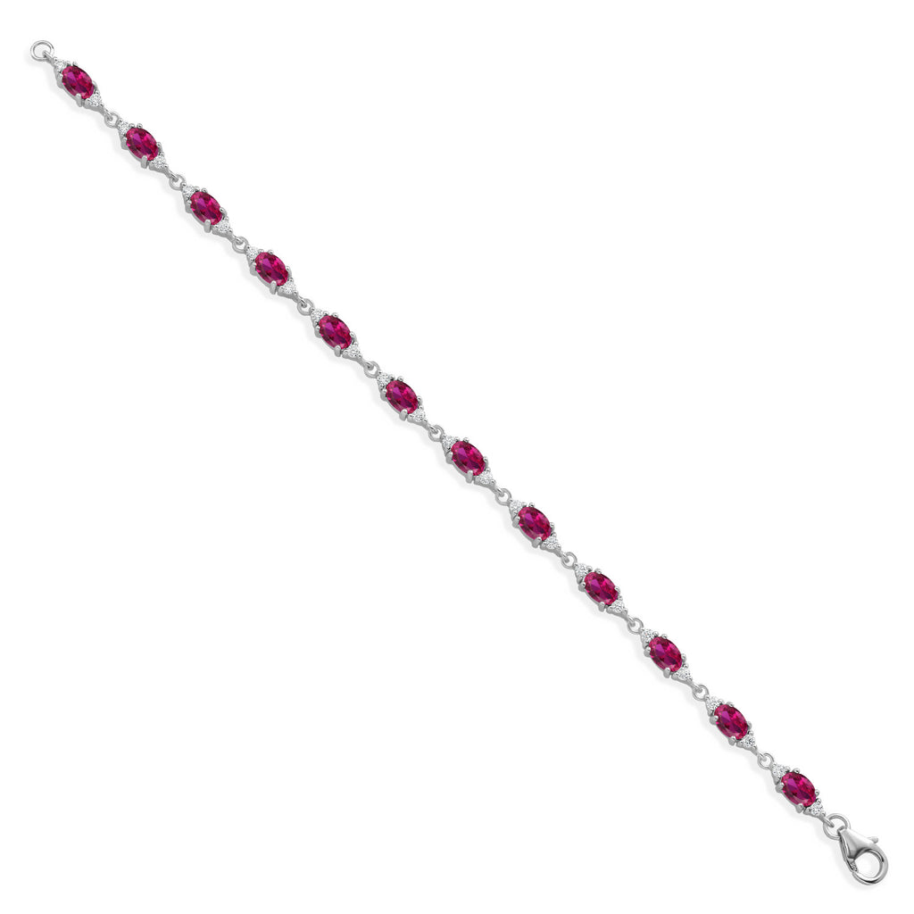 Created Ruby - July_Bracelet in 925 Sterling Silver