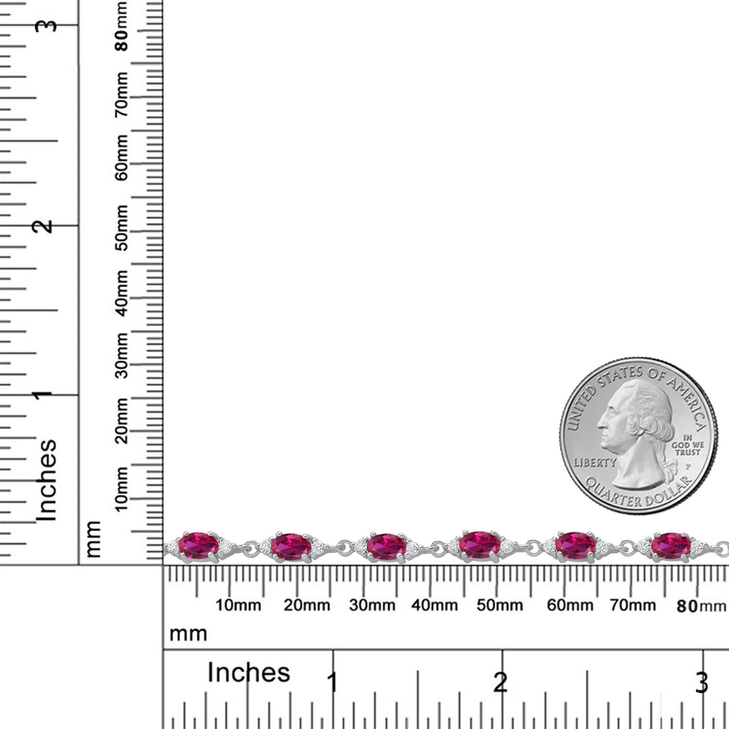 Created Ruby - July_Bracelet in 925 Sterling Silver
