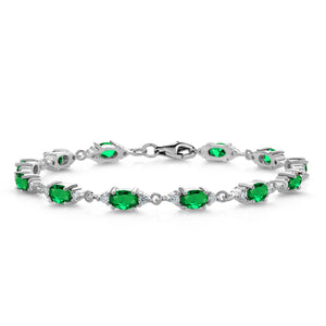 Nano Emerald - May_Bracelet in 925 Sterling Silver
