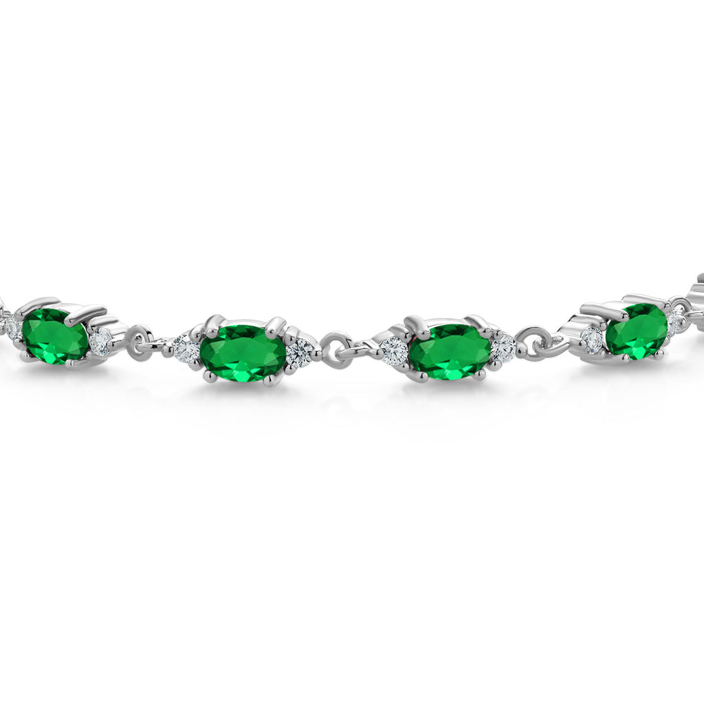 Nano Emerald - May_Bracelet in 925 Sterling Silver