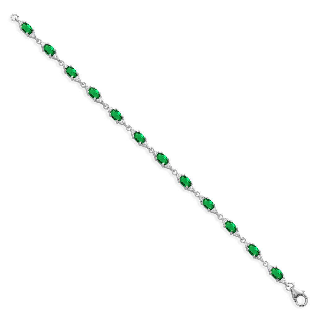 Nano Emerald - May_Bracelet in 925 Sterling Silver