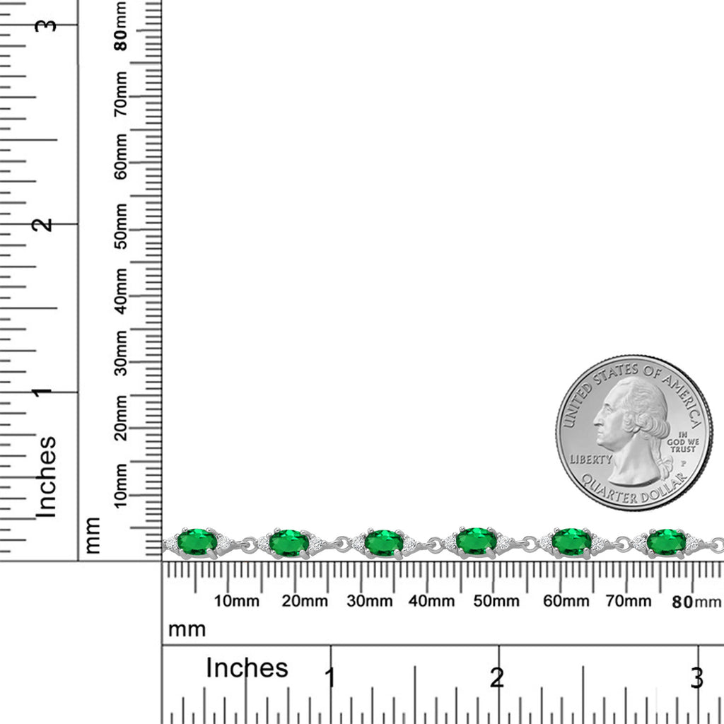 Nano Emerald - May_Bracelet in 925 Sterling Silver