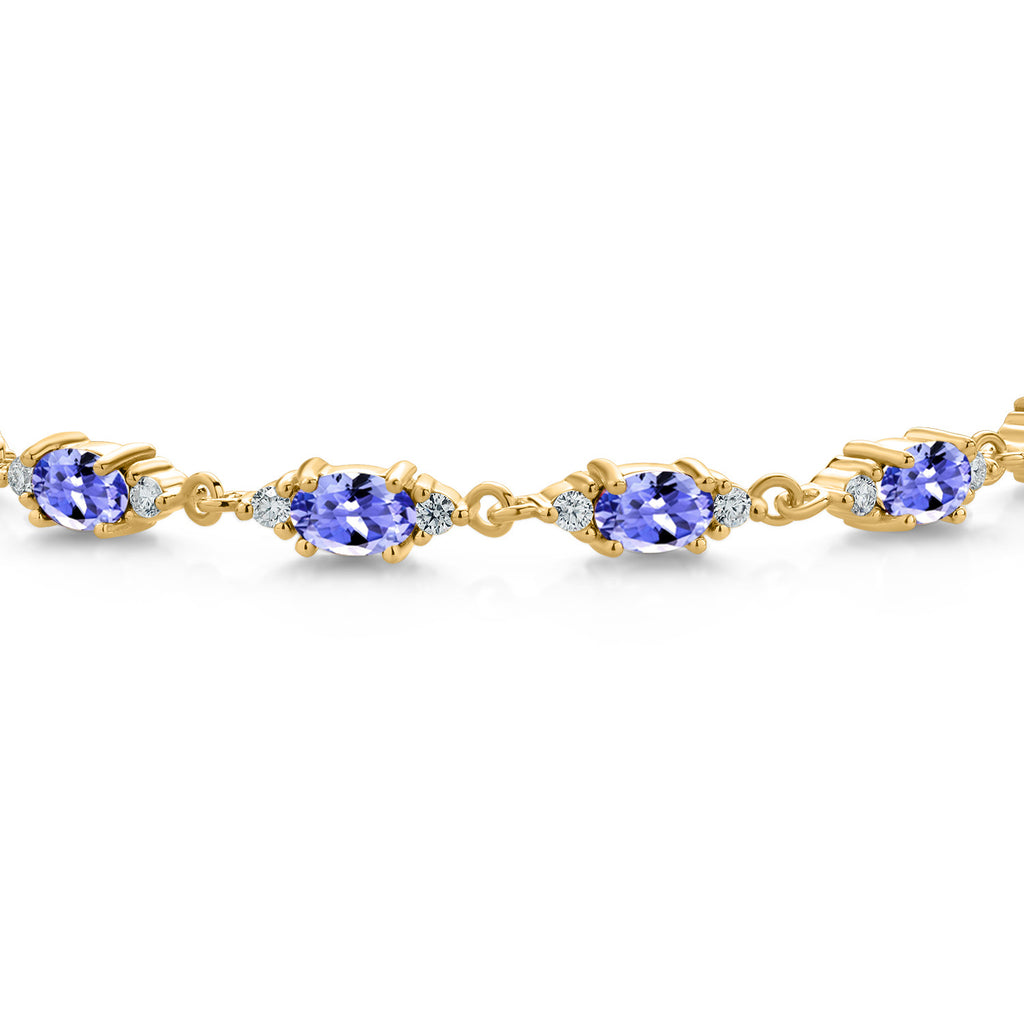 Tanzanite - December_Bracelet in 925 Yellow Gold Plated Silver