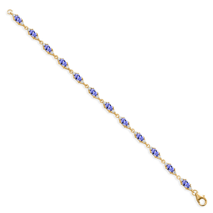 Tanzanite - December_Bracelet in 925 Yellow Gold Plated Silver
