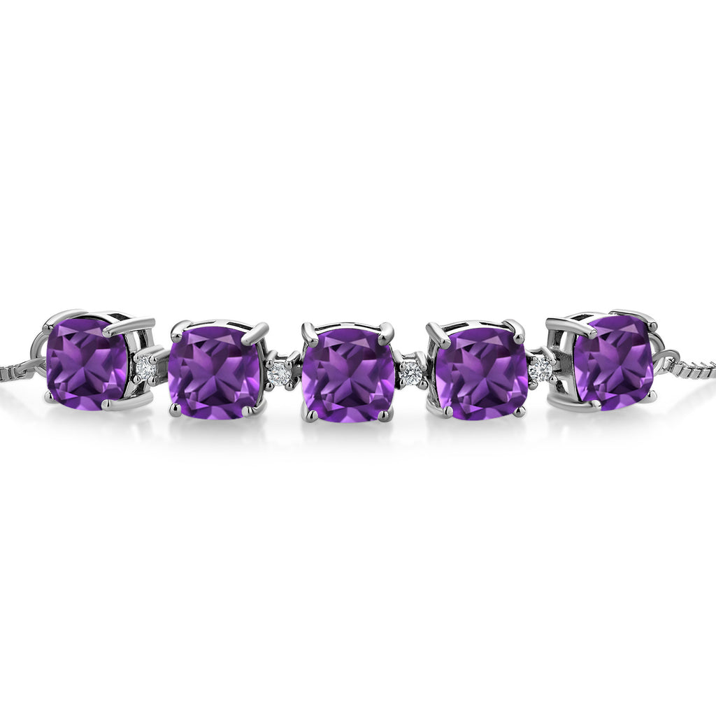 Amethyst - February_Bracelet in 925 Sterling Silver