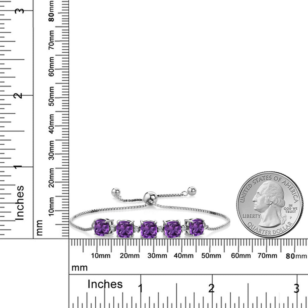 Amethyst - February_Bracelet in 925 Sterling Silver