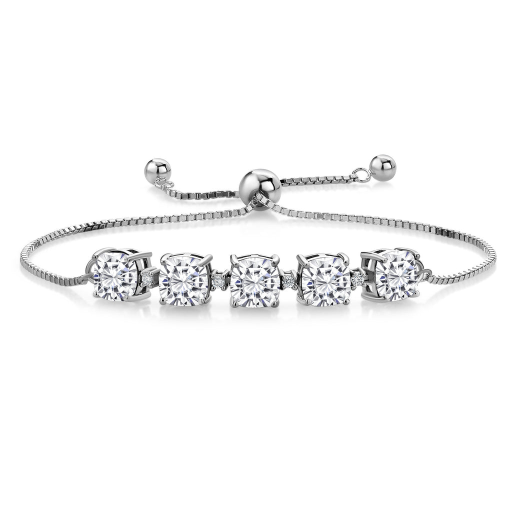 Moissanite - April_Bracelet in 925 Sterling Silver