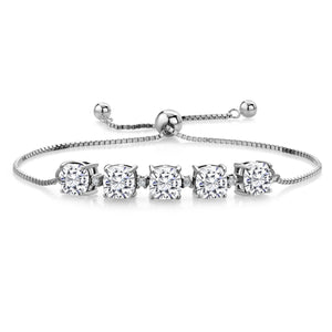 Moissanite - April_Bracelet in 925 Sterling Silver