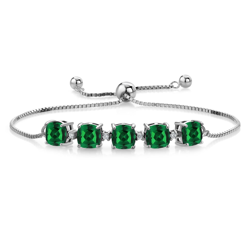 Nano Emerald - May_Bracelet in 925 Sterling Silver