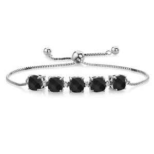 Onyx-Checkerboard - December_Bracelet in 925 Sterling Silver