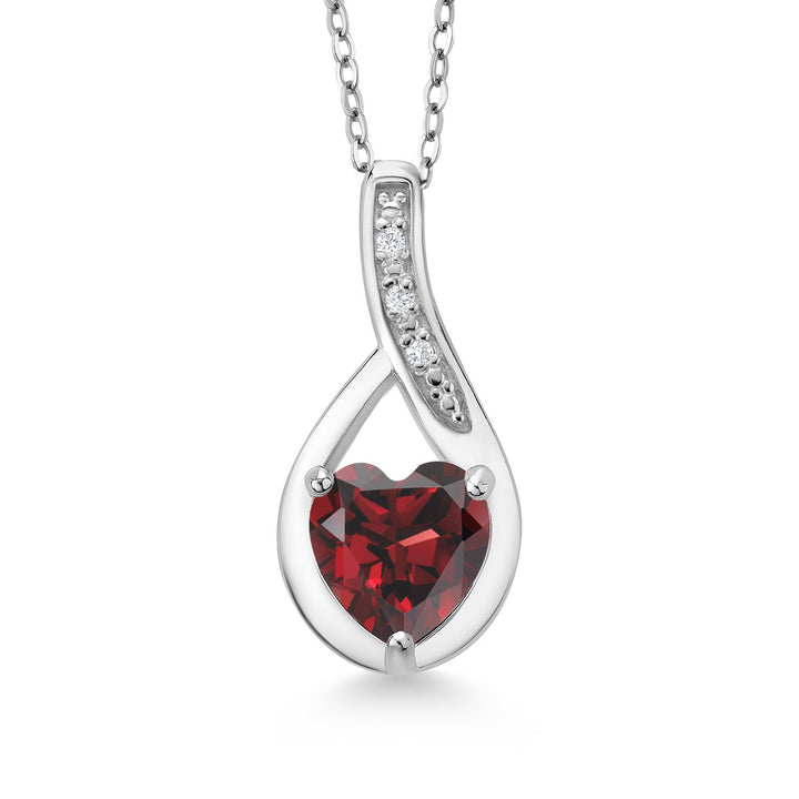 Garnet - January_Necklace in 925 Sterling Silver