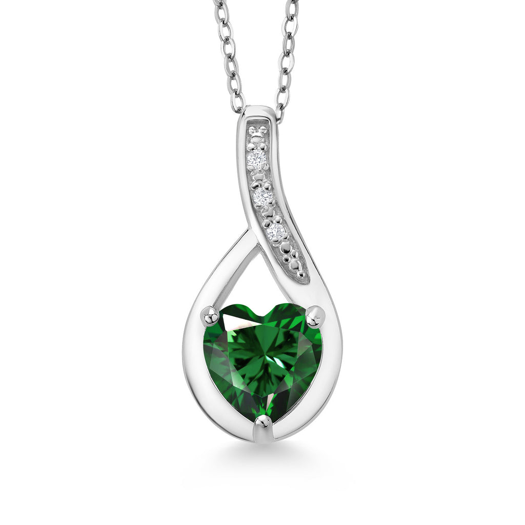 Nano Emerald - May_Necklace in 925 Sterling Silver