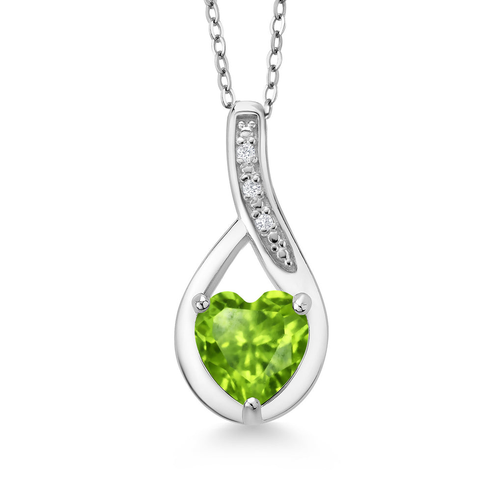 Peridot - August_Necklace in 925 Sterling Silver