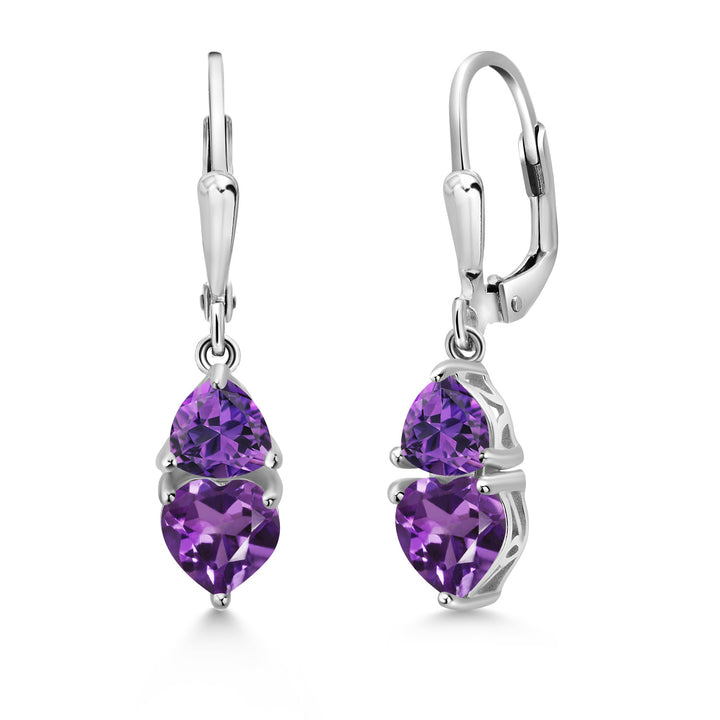 Amethyst - February_925 Sterling Silver_Earrings in 925 Sterling Silver