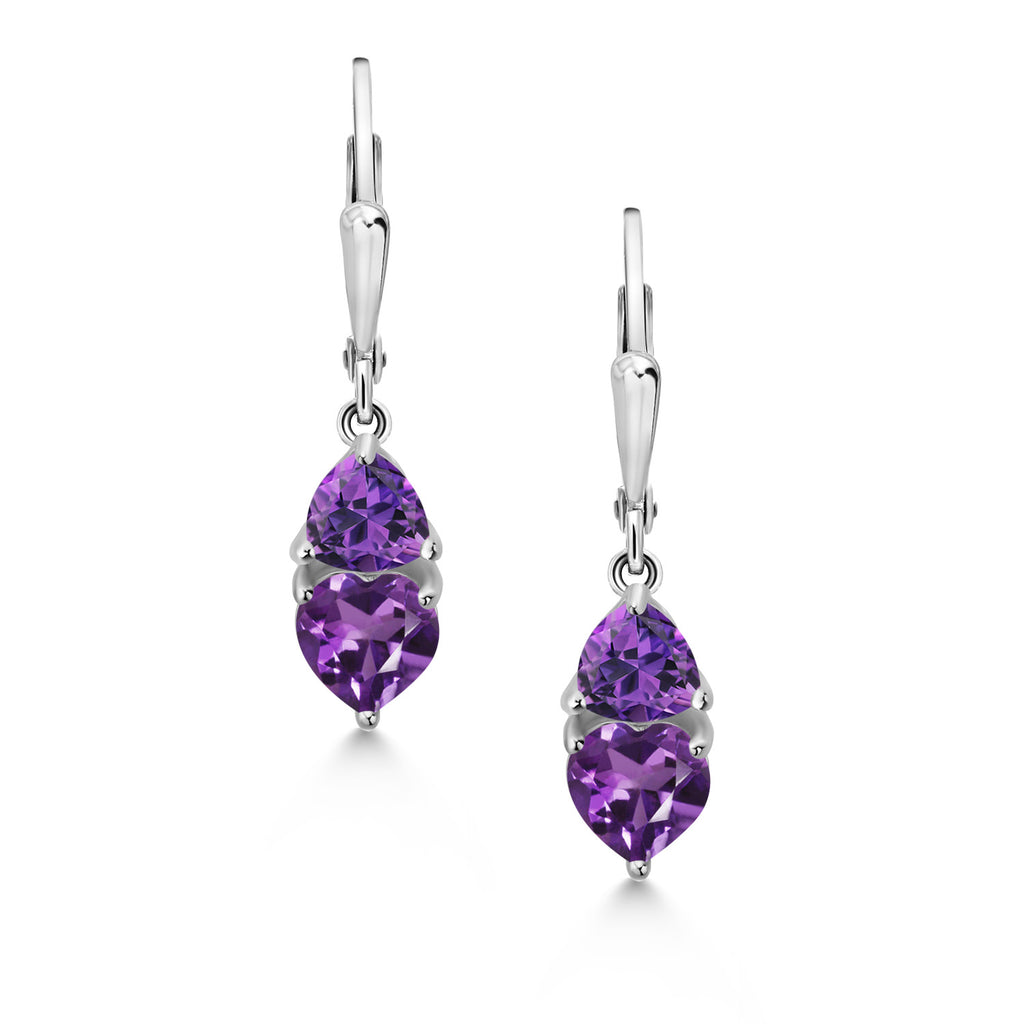 Amethyst - February_925 Sterling Silver_Earrings in 925 Sterling Silver