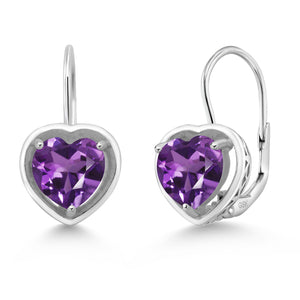 Amethyst - February_Earrings in 925 Sterling Silver