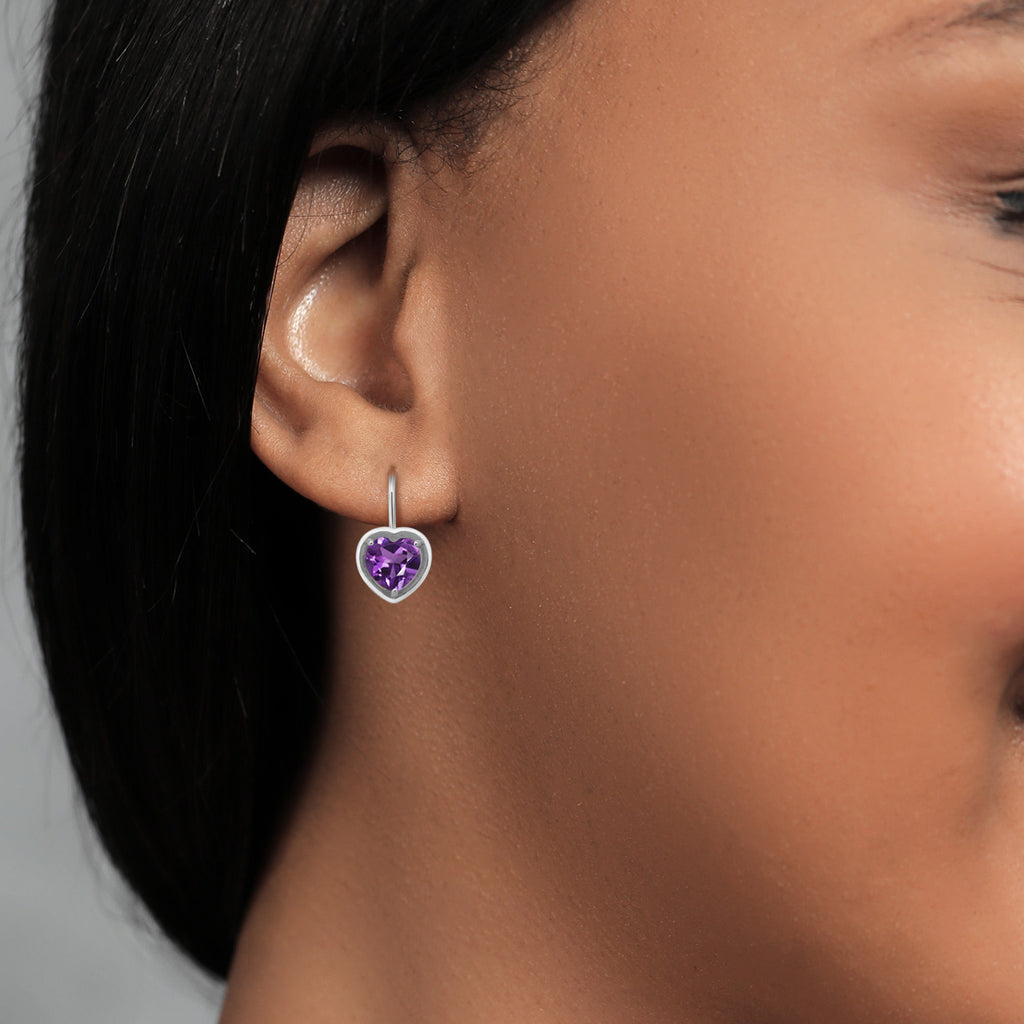 Amethyst - February_Earrings in 925 Sterling Silver